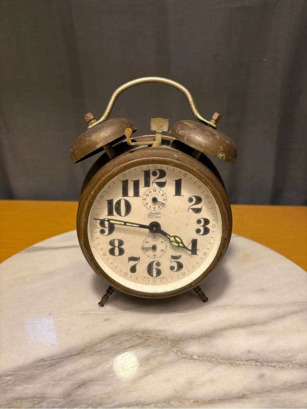 Vintage Linden Black Forest Alarm Clock